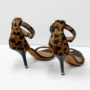 Givenchy brown black ponyhair sandals  37.5